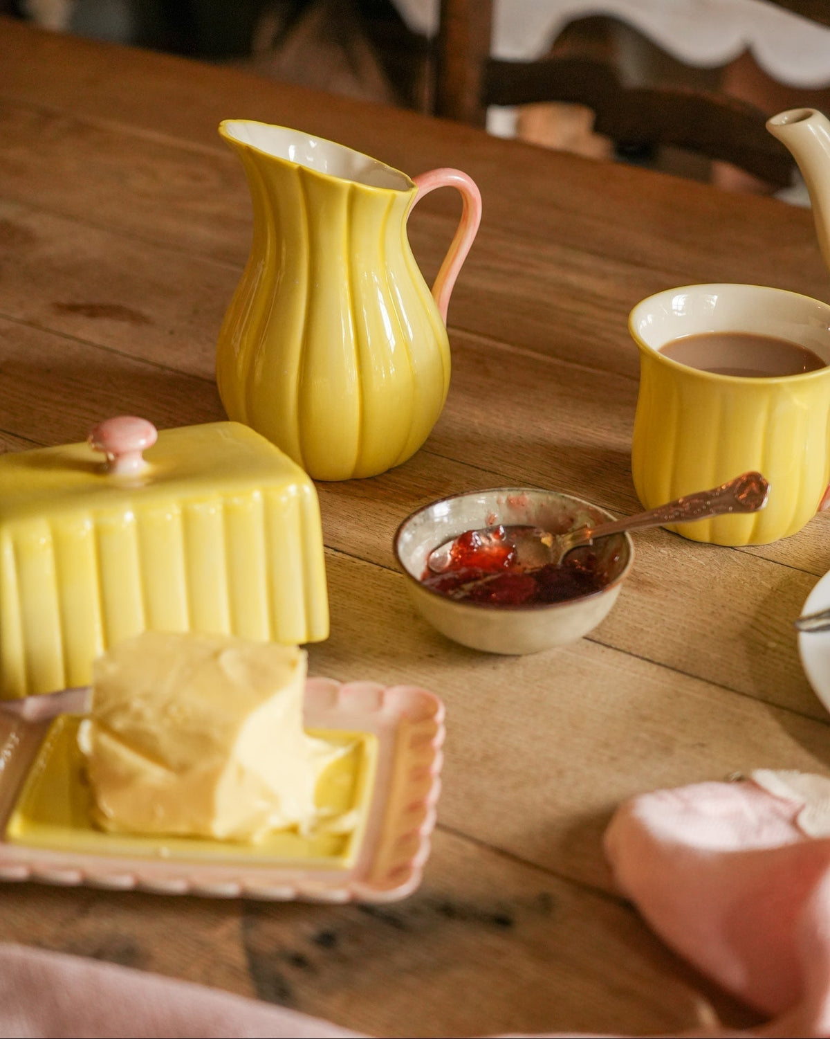 Jug - Sunshine Yellow and Rose Pink