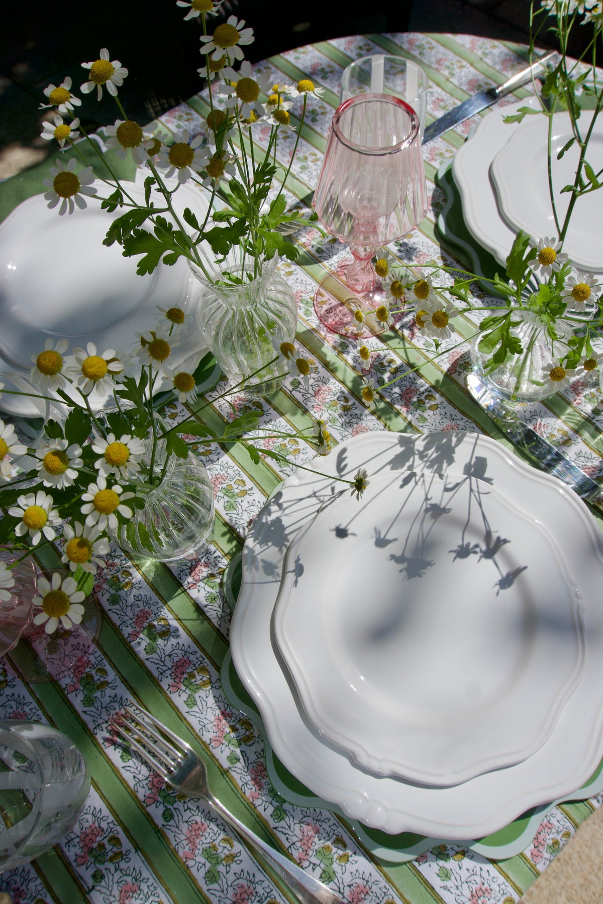 DM x Voi Collective Pink and Green Floral Tablecloth