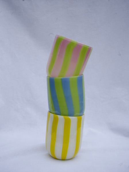 The Maxi Tumbler in Yellow and White