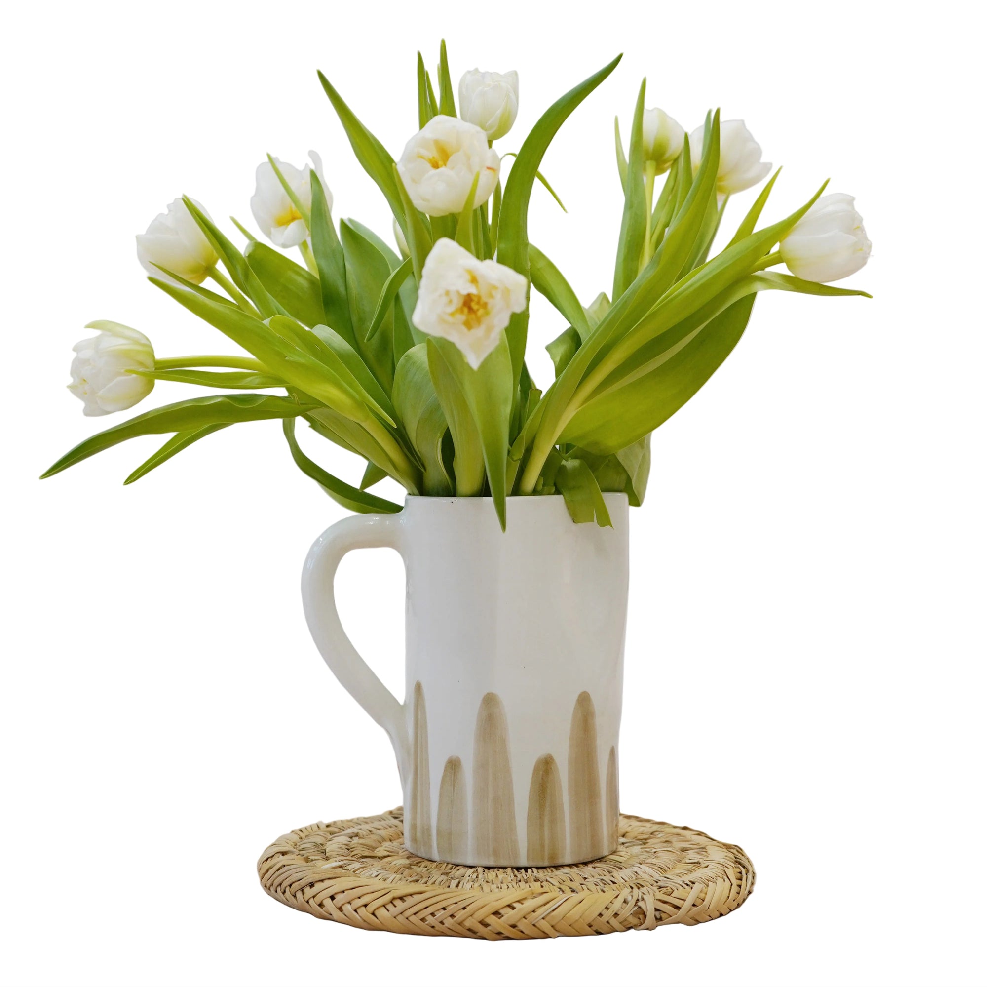 White and Taupe Jug