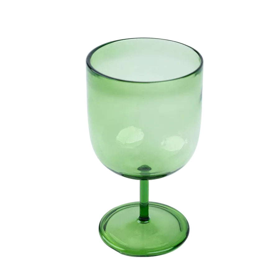 Emerald Green Stemmed Cocktail Glass , 5 x 2.8 Inches (Set of 2)