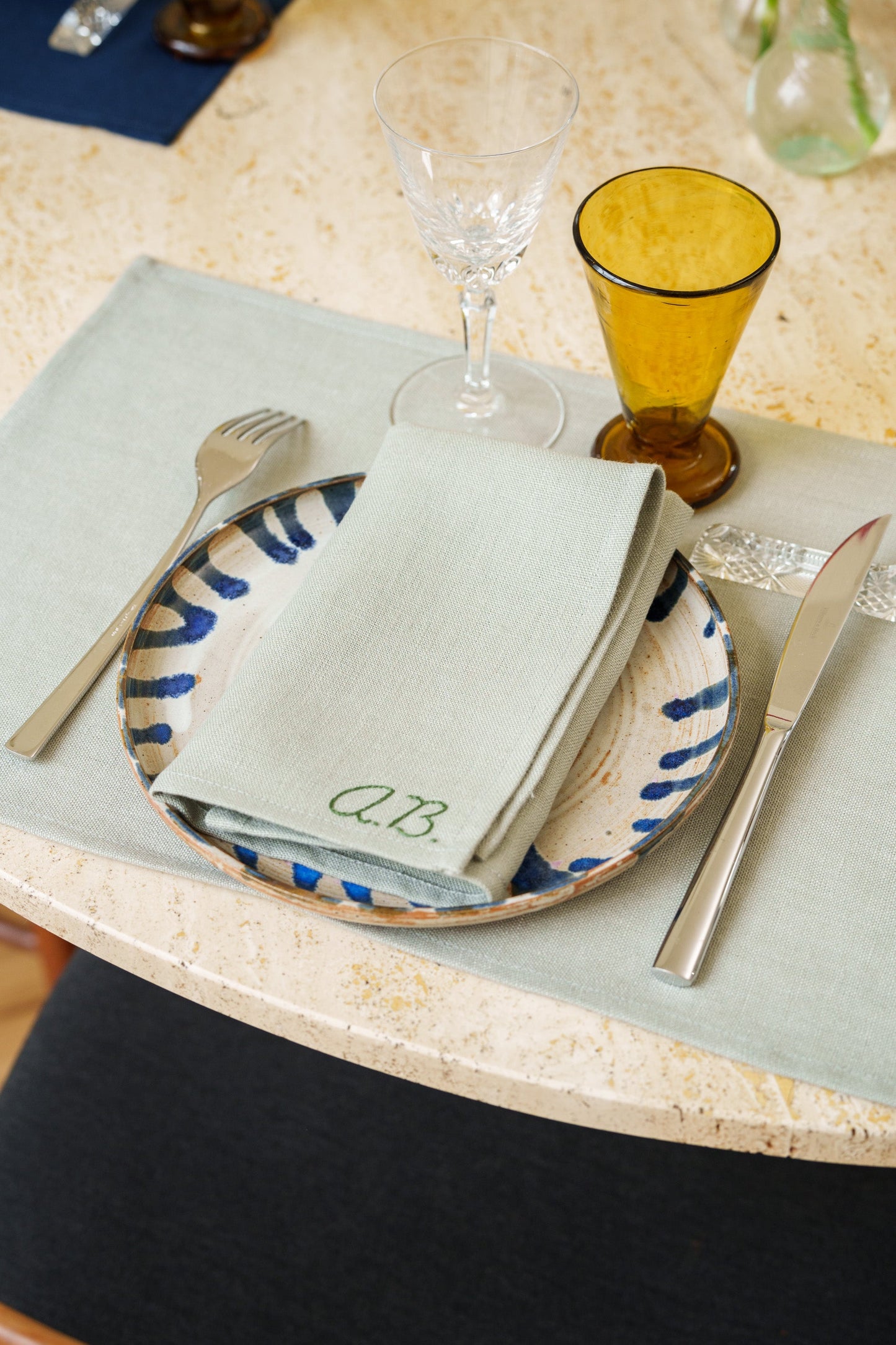 The Water Green Linen Napkin