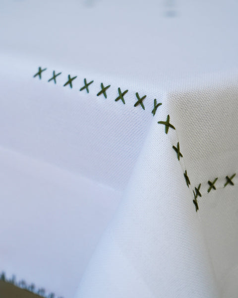 Pure Cotton Hand-Loomed & Hand-Embroidered Table Linen