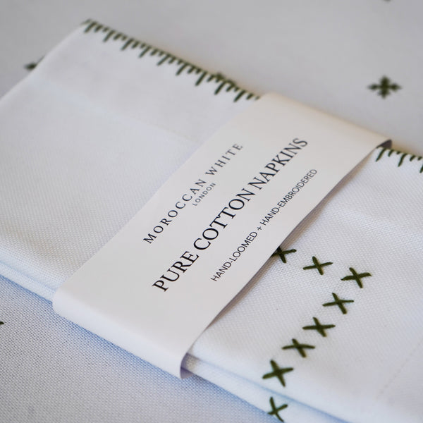 Pure Cotton Hand-Loomed & Hand-Embroidered Table Linen
