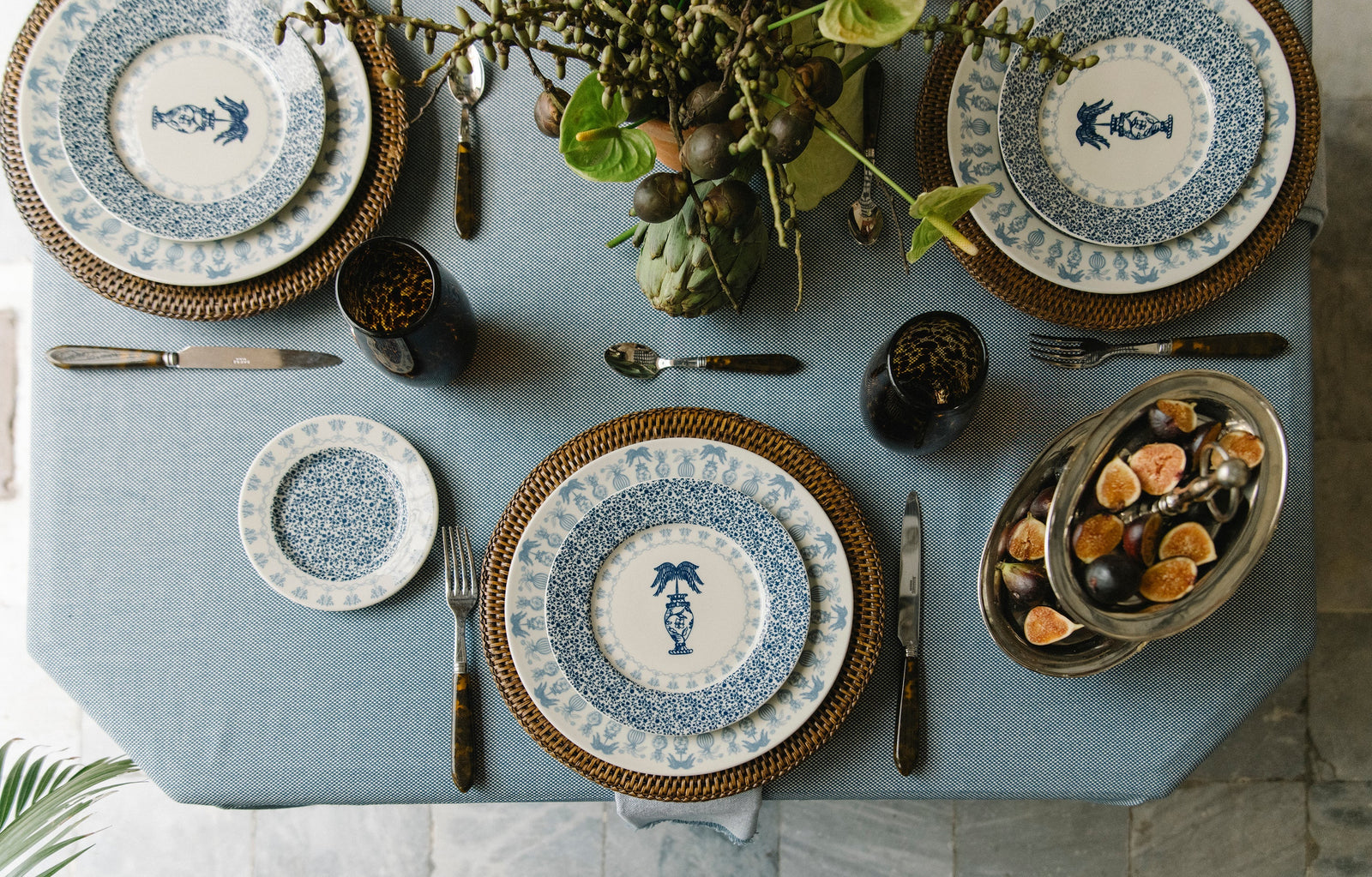 Azure Set - Dinner, Dessert & Bread Plate Set of 12 or 18