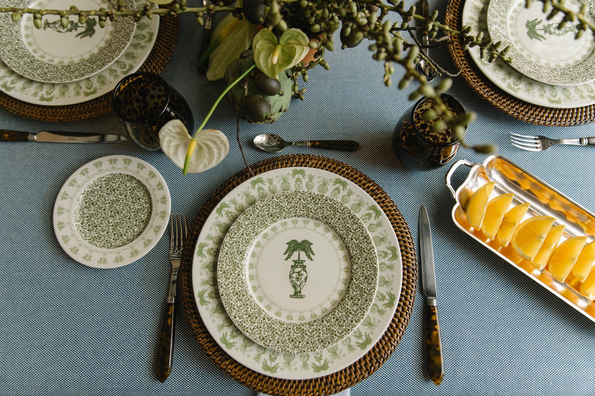 Emerald Set - Dinner, Dessert & Bread Plate Set of 12 or 18