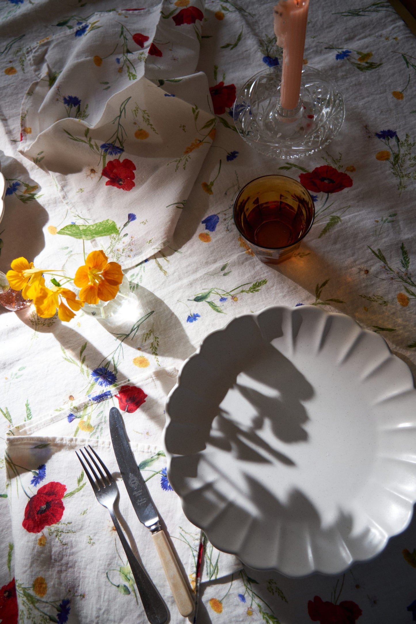 Summer Meadow Linen Tablecloth