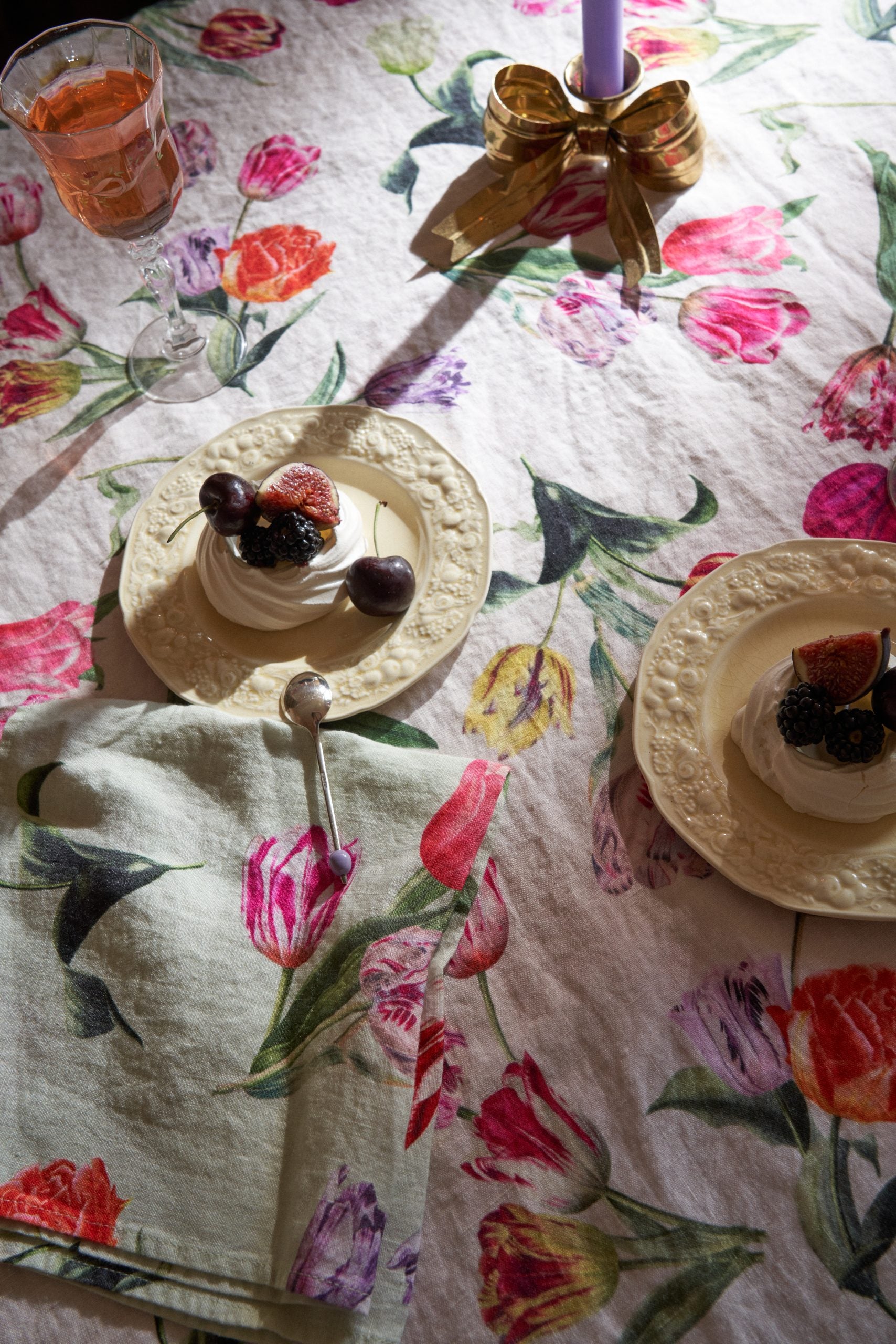 The Tulips Linen Napkin - Sage