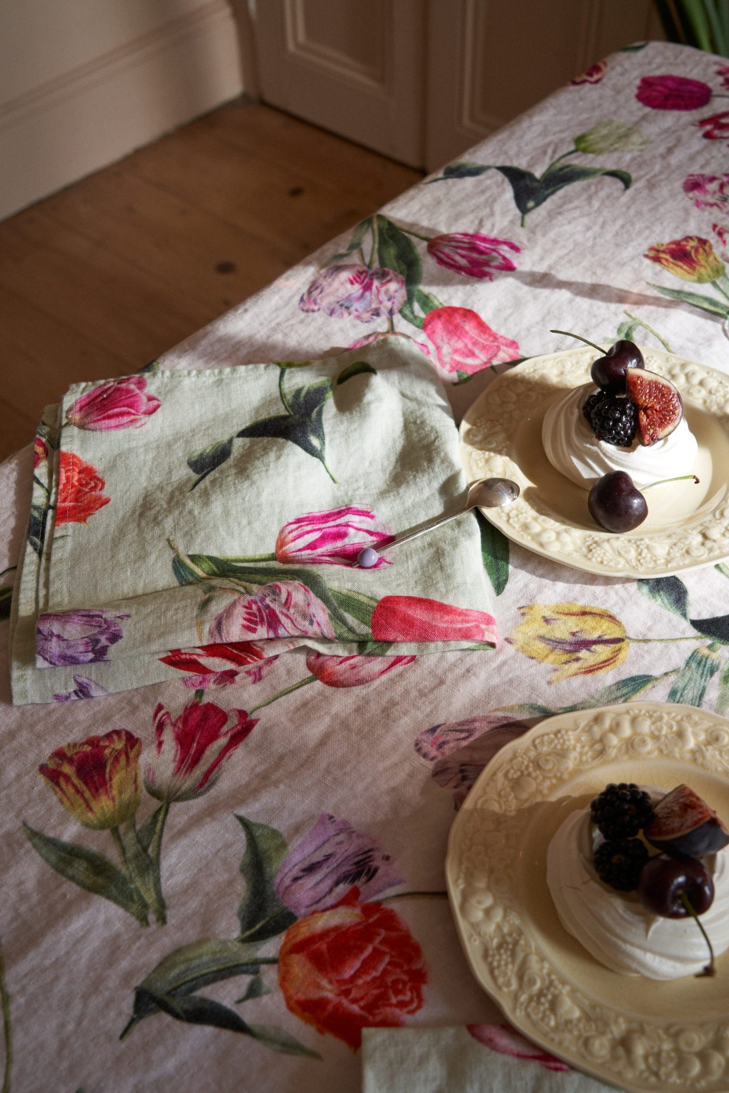 The Tulips Linen Napkin - Sage