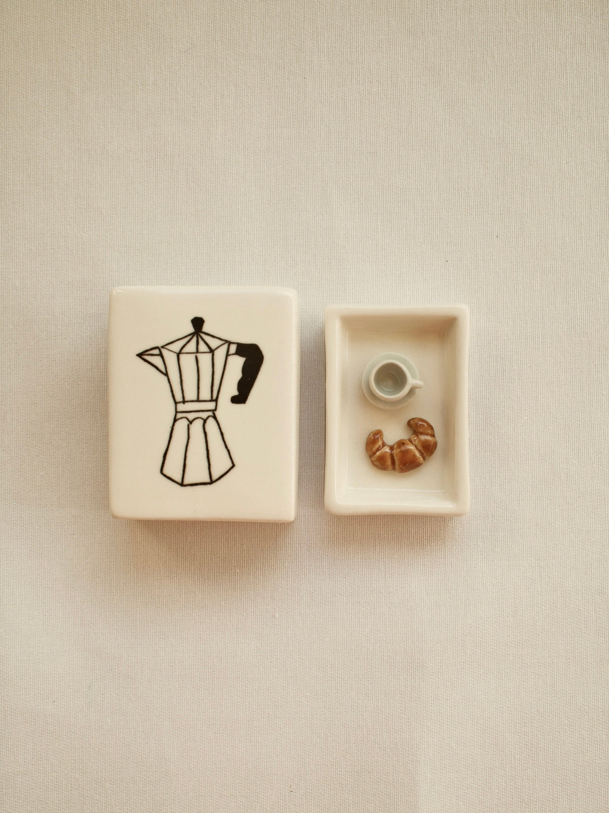 More Coffee Pls' Mini Ceramic Matchbox