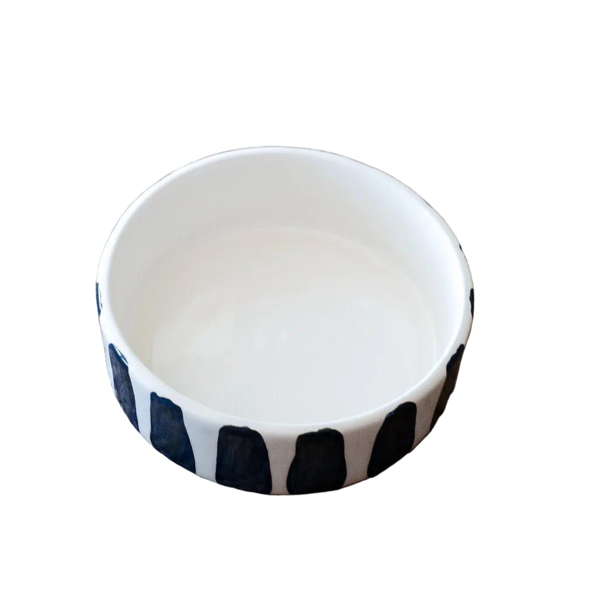 B&W Stripes Cat Bowl