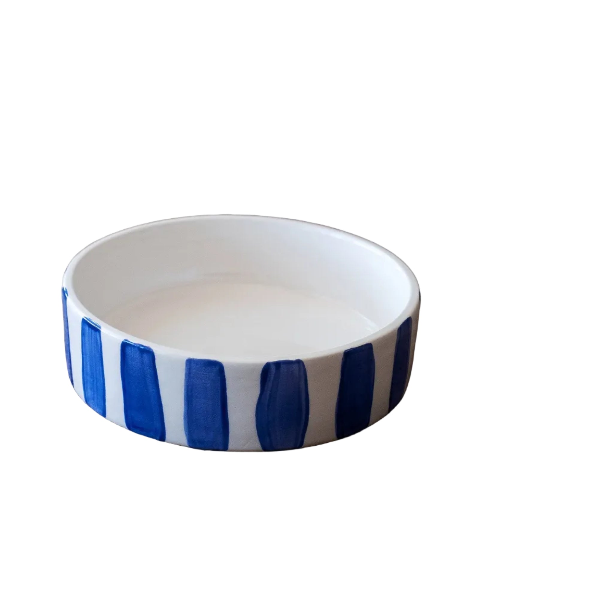 Blue Stripes Cat Bowl