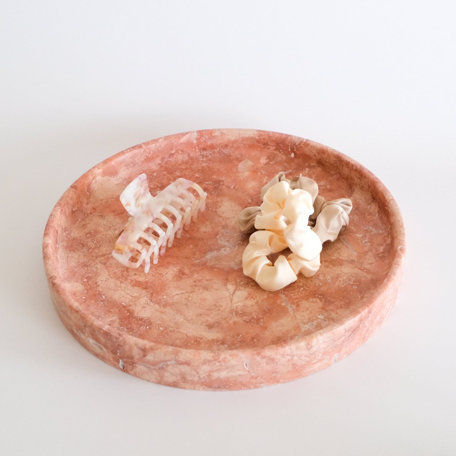 Raya Red Travertine Tray
