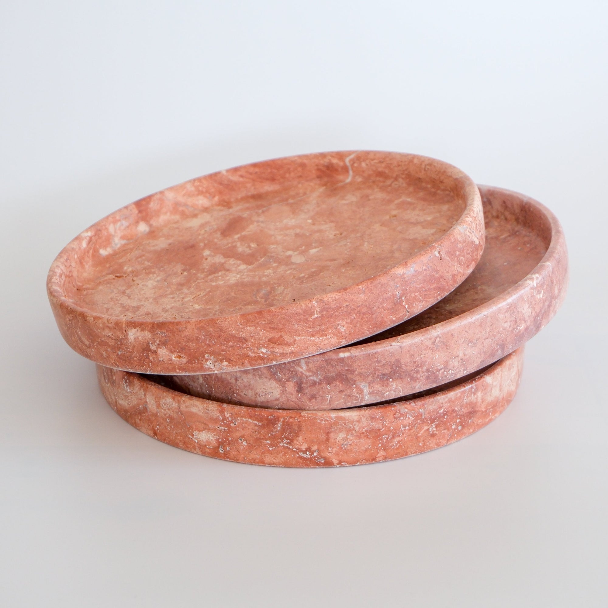 Raya Red Travertine Tray