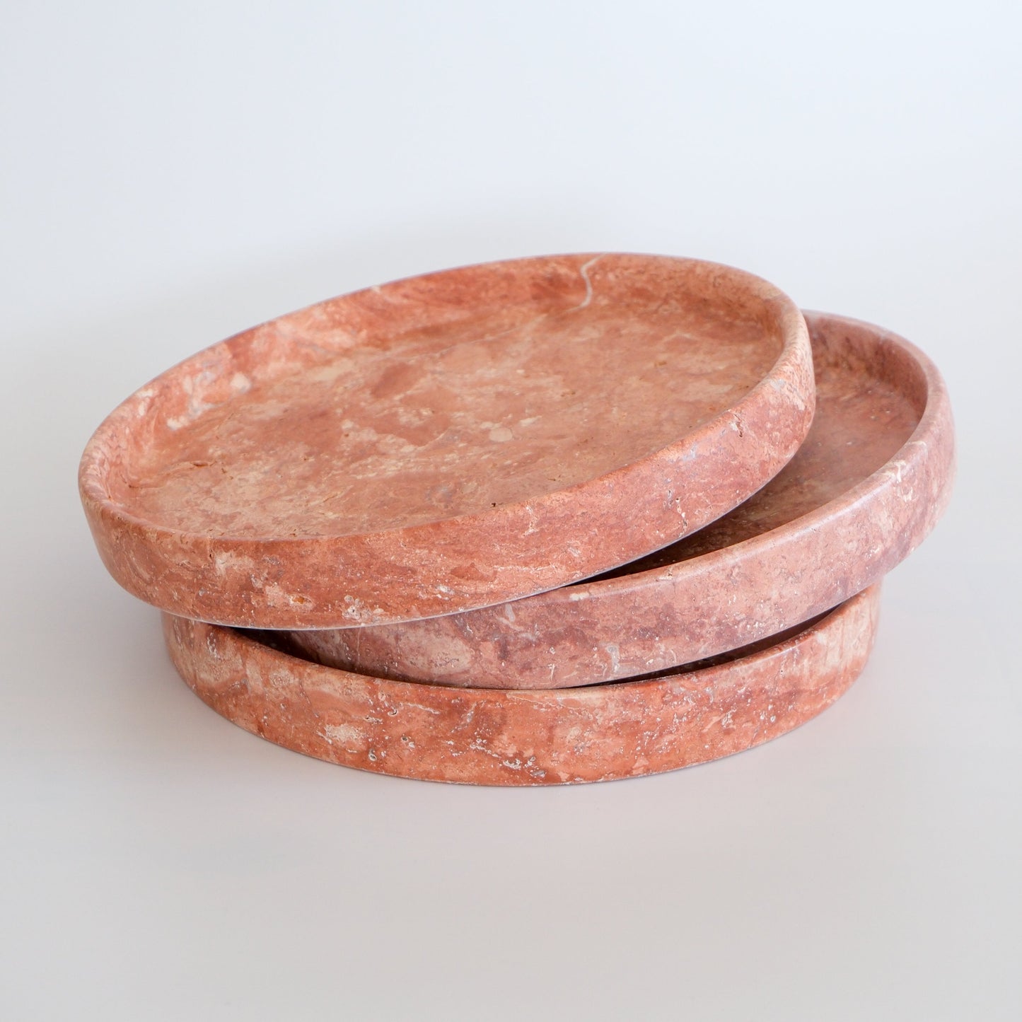 Raya Red Travertine Tray