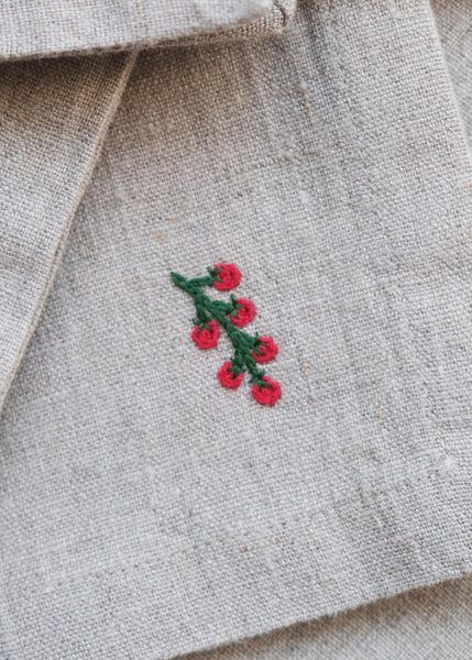 Vegetable garden linen napkin set of 2