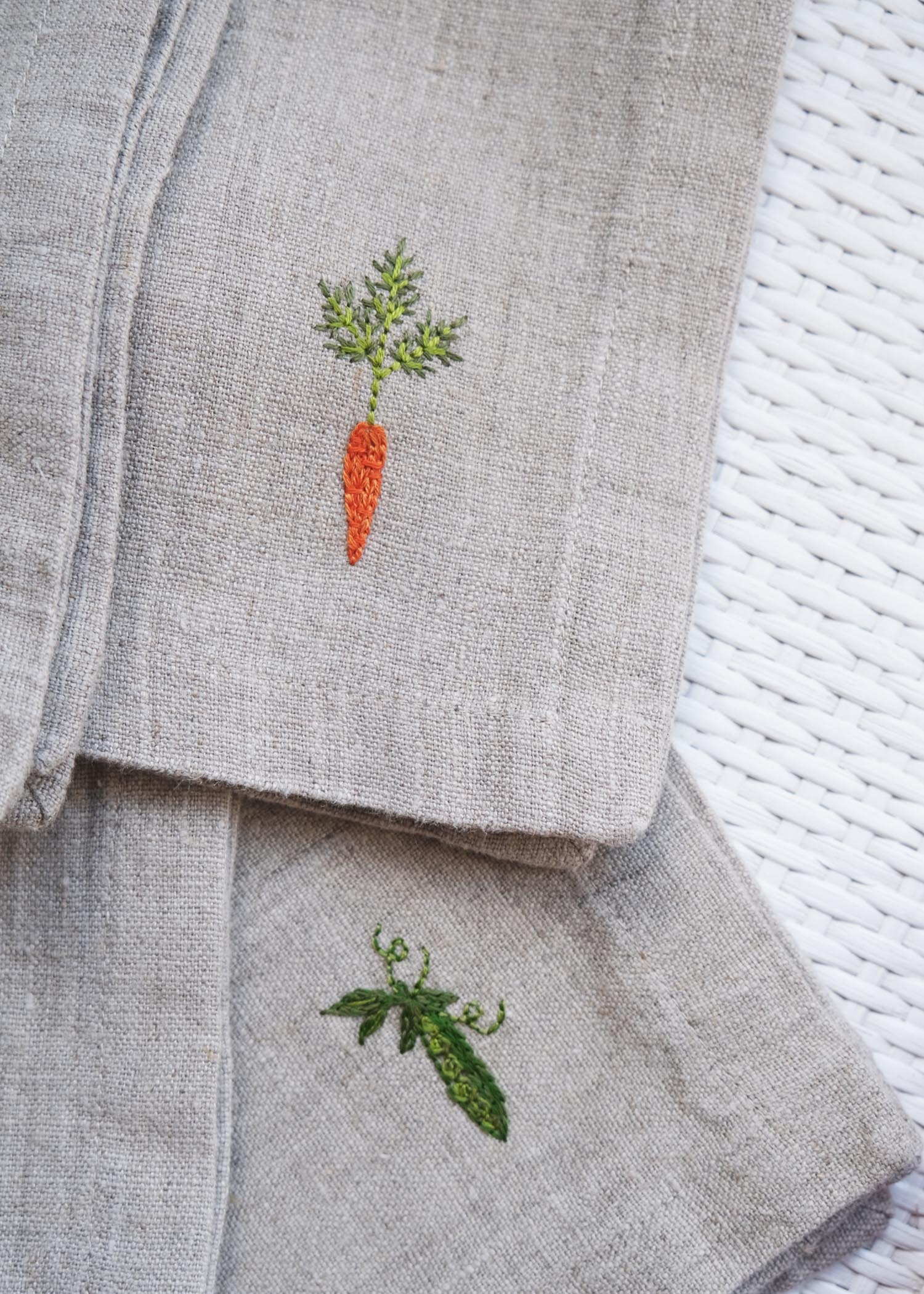 Vegetable Garden Linen Napkin Set Of 2