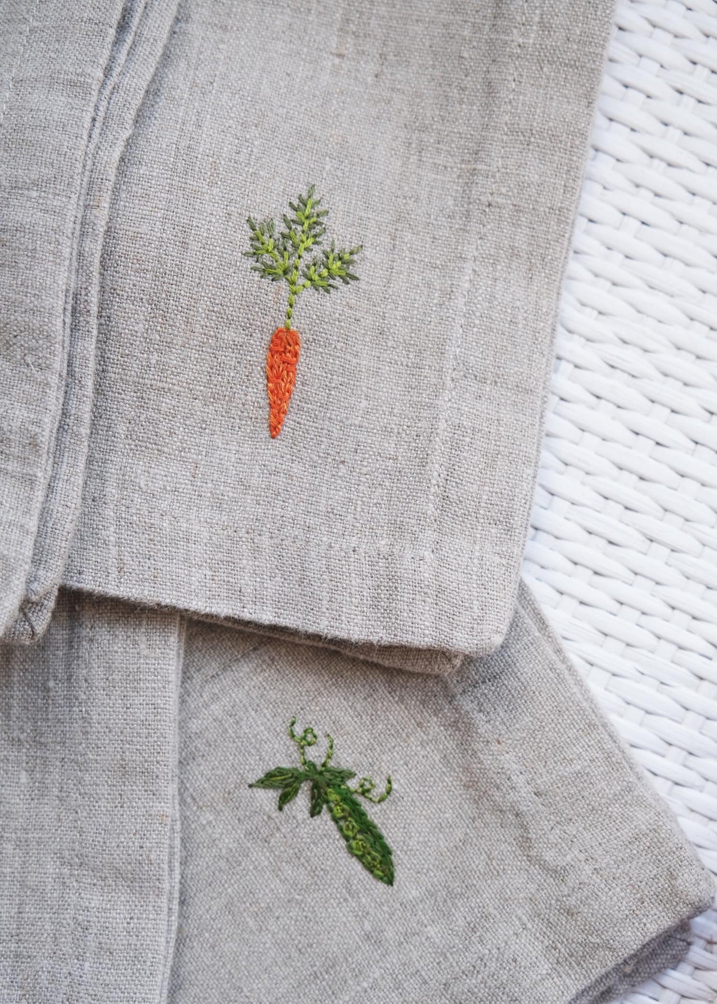 Vegetable Garden Linen Napkin Set Of 2