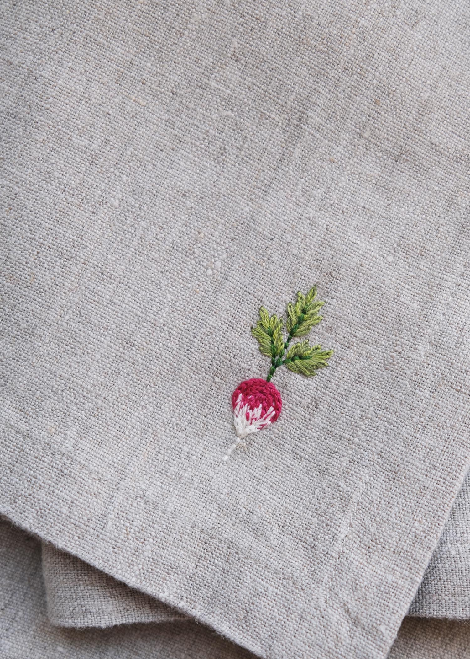 Vegetable Garden Linen Napkin Set Of 2