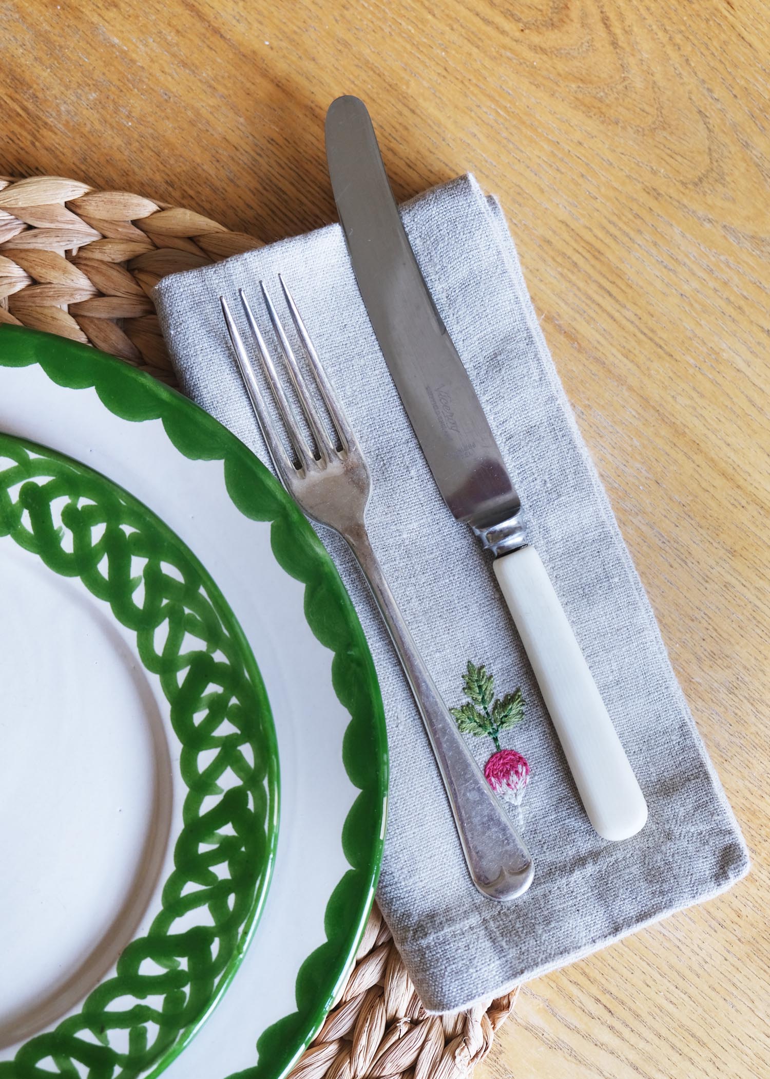 Vegetable Garden Linen Napkin Set Of 2
