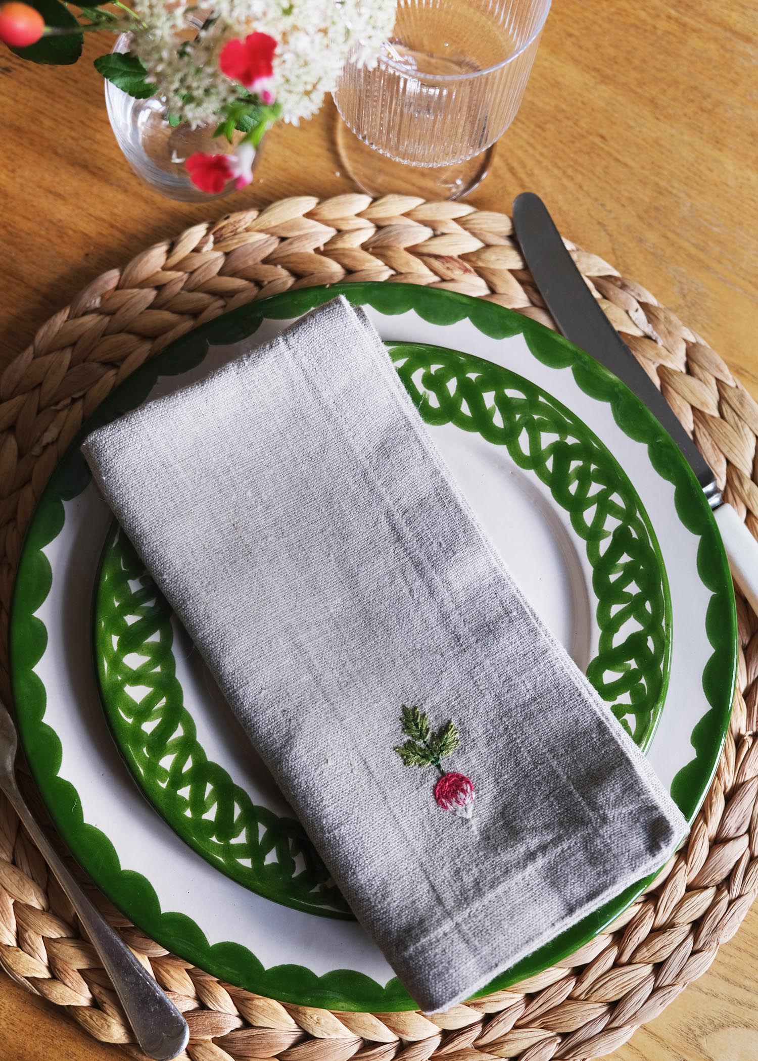Vegetable Garden Linen Napkin Set Of 2