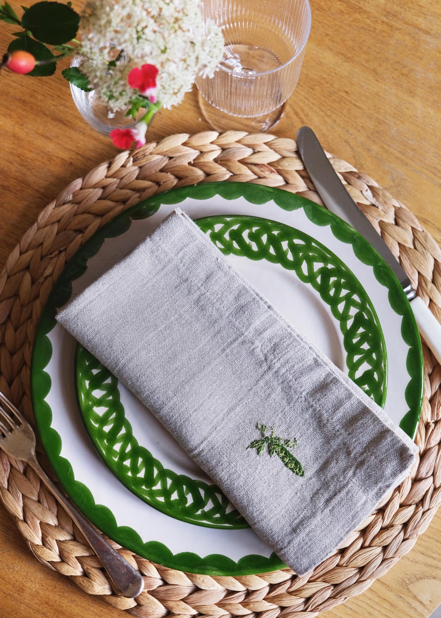 Vegetable Garden Linen Napkin Set Of 2