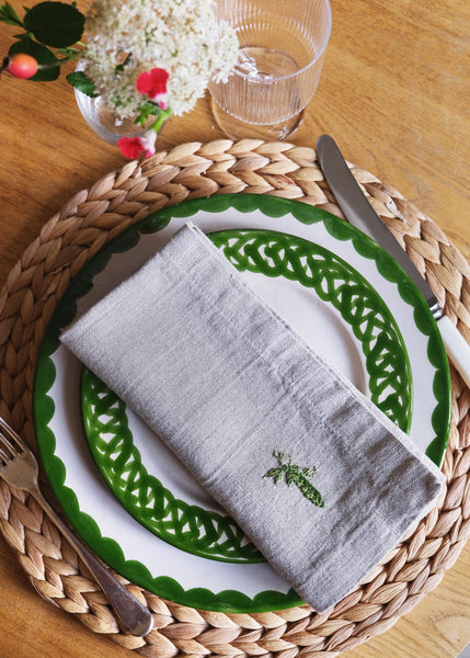 Vegetable Garden Linen Napkin Set Of 2