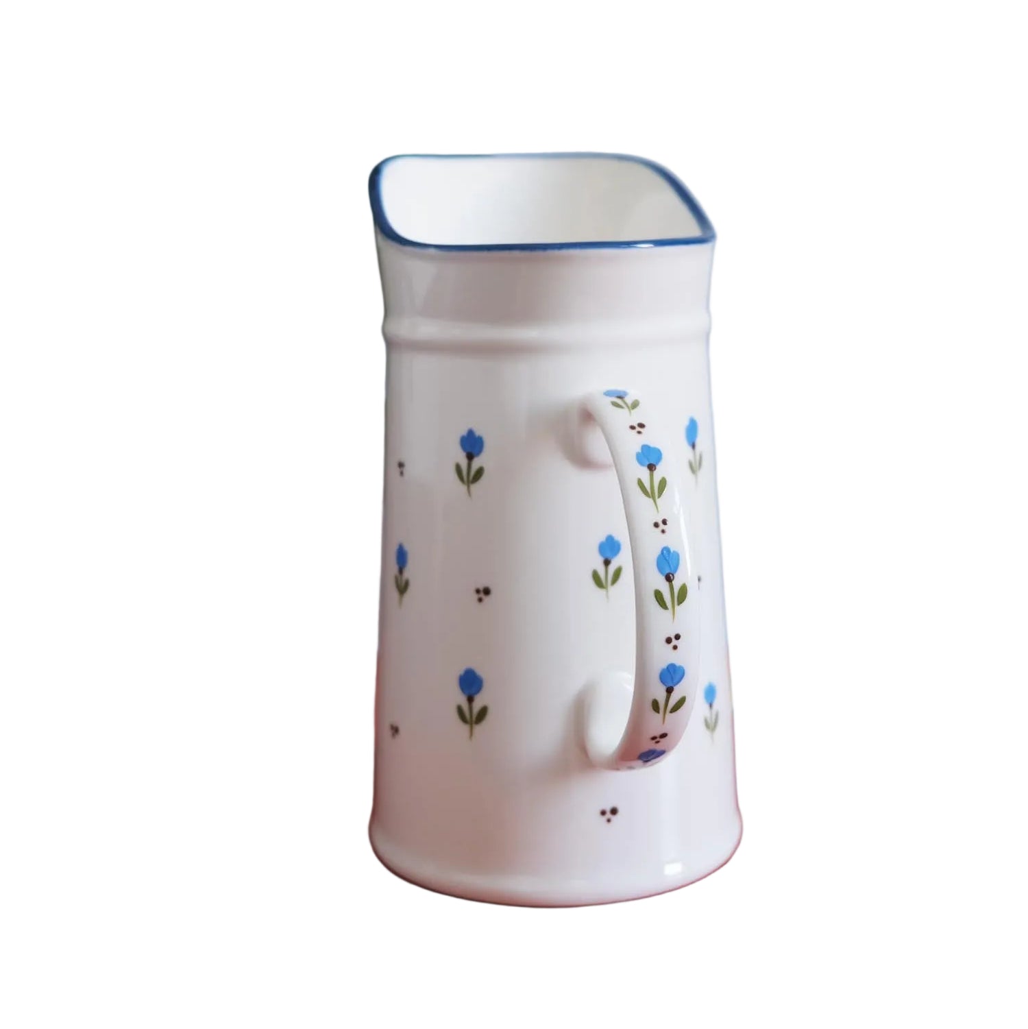 Blue Tulip Ceramic Jug
