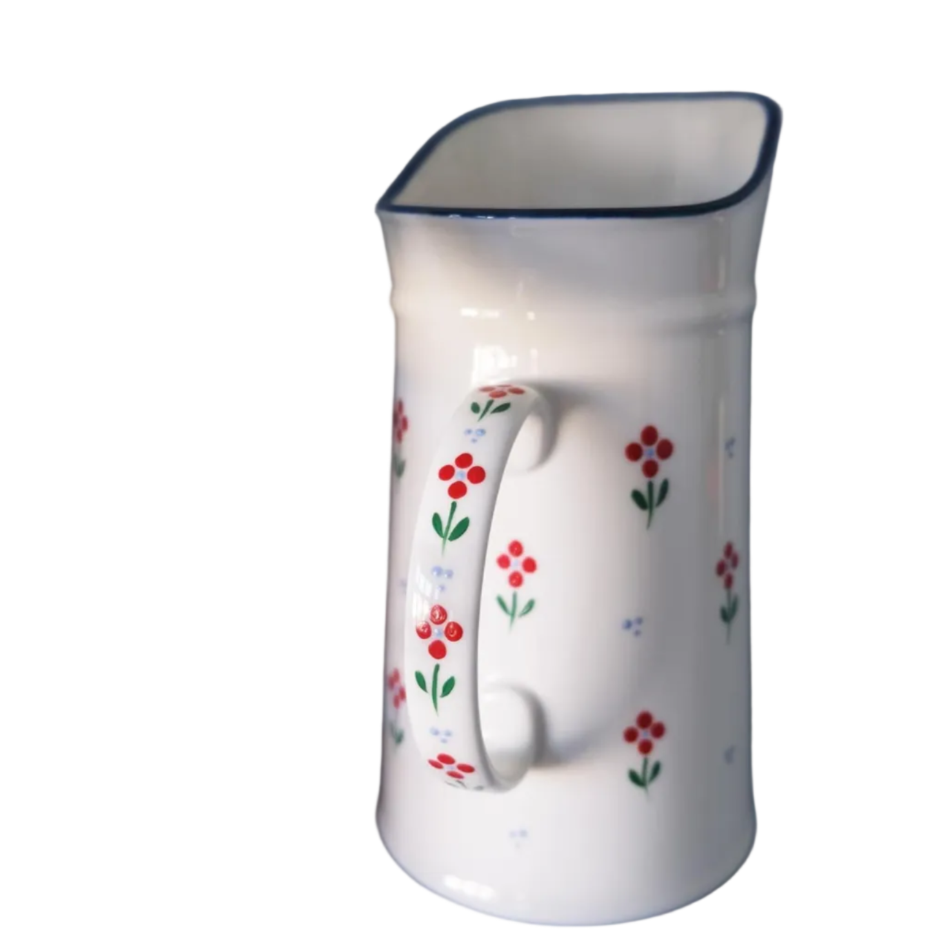 Red Flower Ceramic Jug