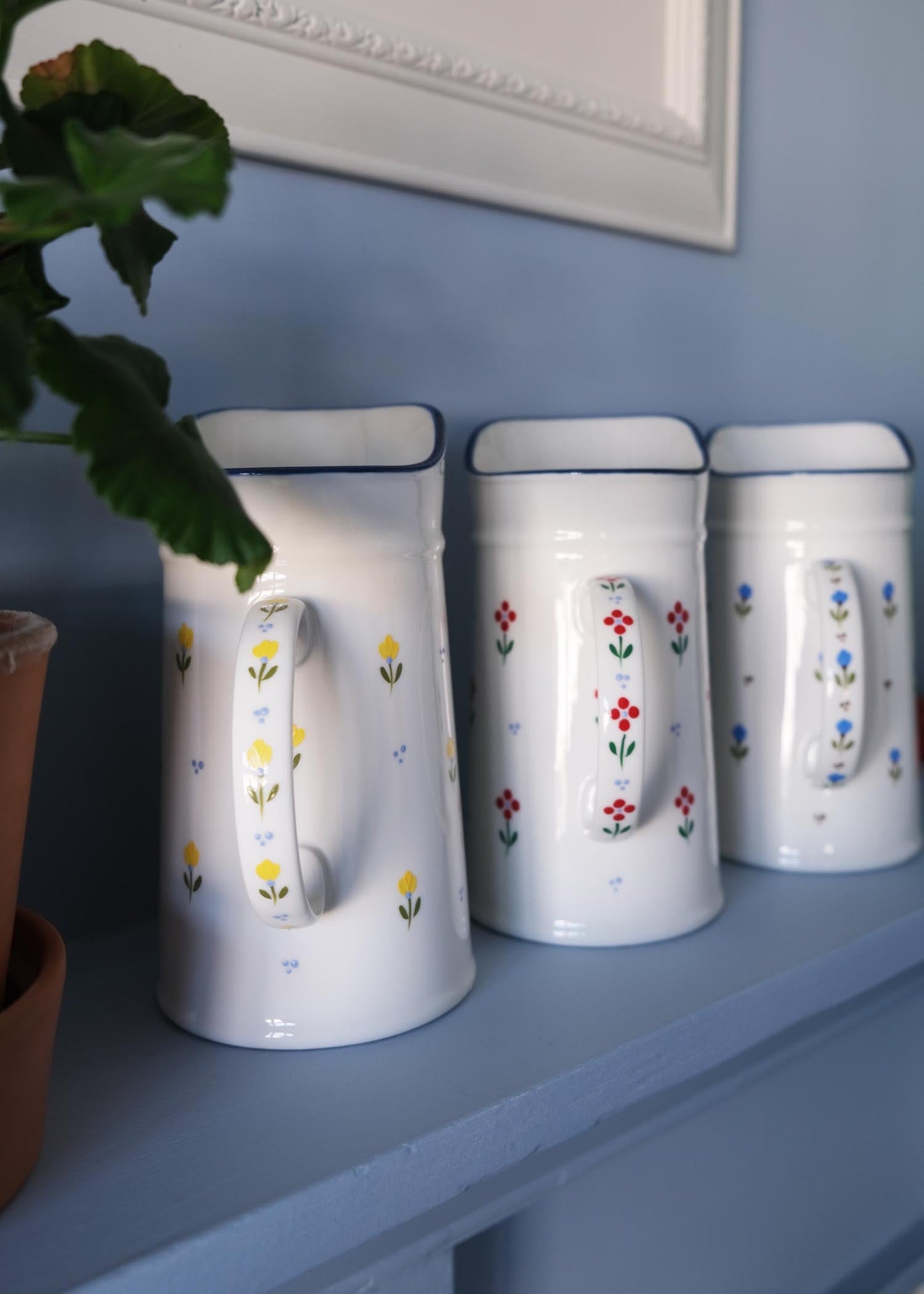Red Flower Ceramic Jug
