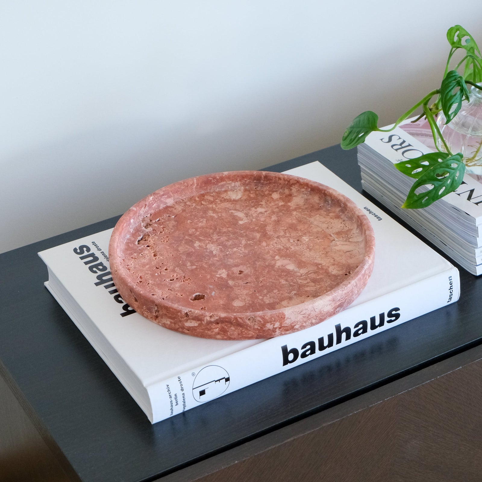 Raya Red Travertine Tray