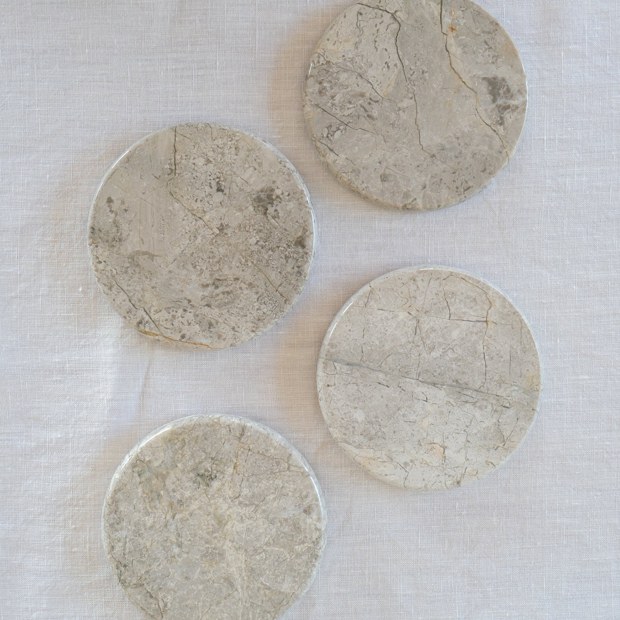 Isla Marble Coaster Set Tundra