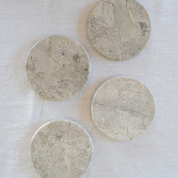 Isla Marble Coaster Set Tundra
