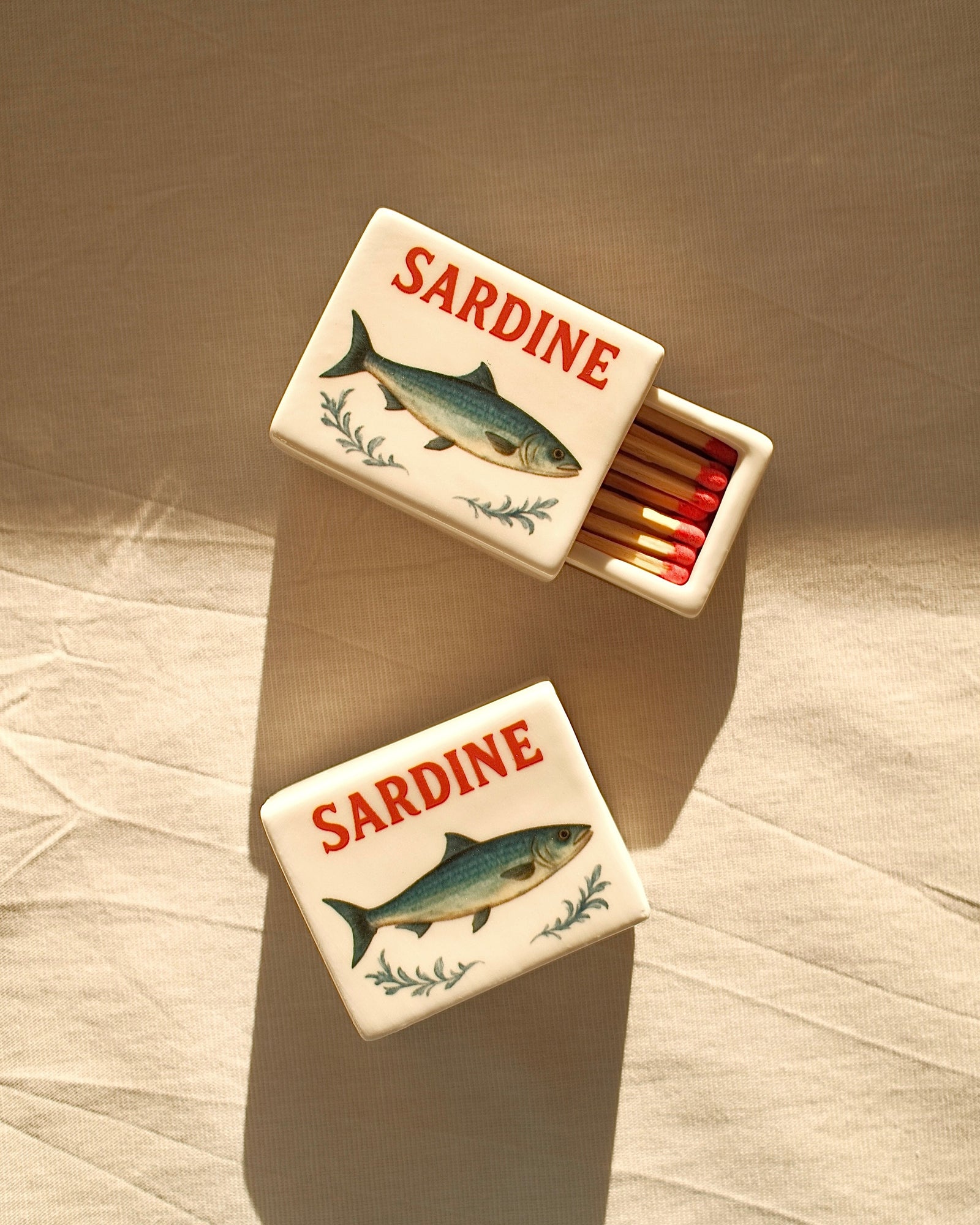 Mini Sardine’ Ceramic Matchbox