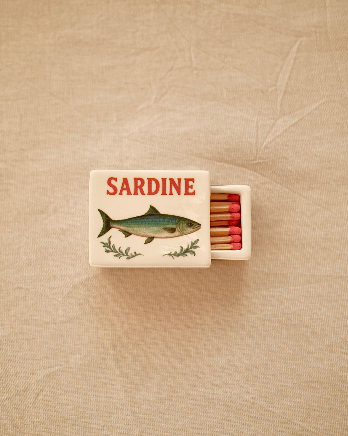 Mini Sardine’ Ceramic Matchbox