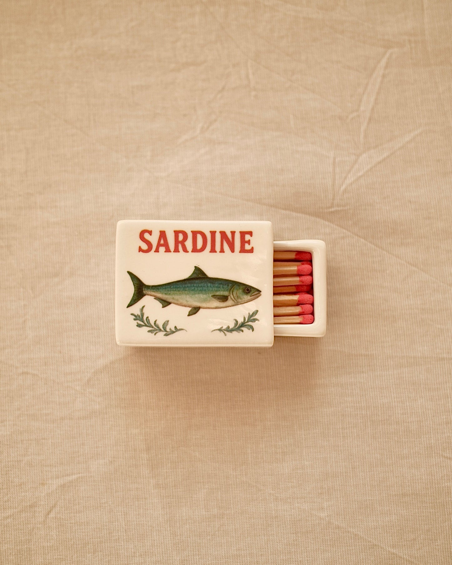 Mini Sardine’ Ceramic Matchbox