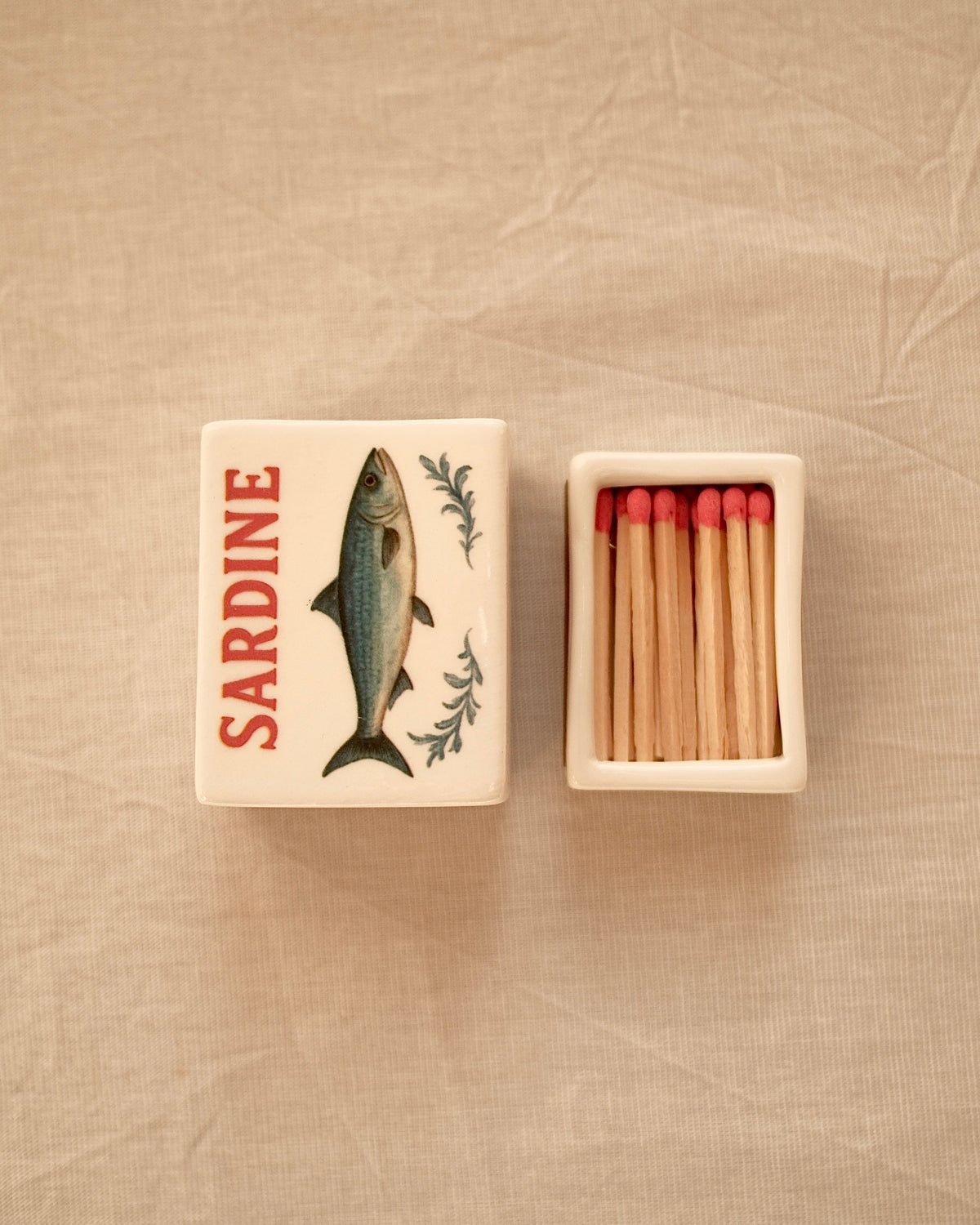 Mini Sardine’ Ceramic Matchbox