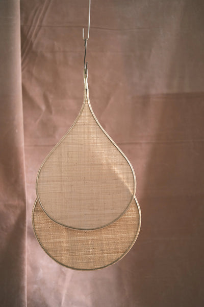 Pale Originelle Ceiling Light – Raphia Fibers