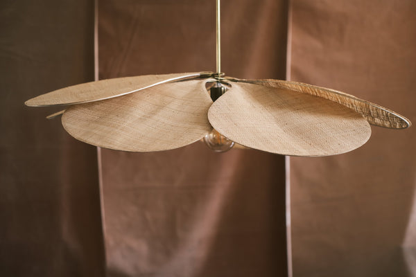 Pale Précieuse Raffia Fibres Ceiling Light