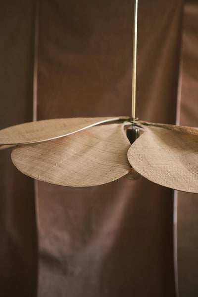 Pale Précieuse Ceiling Light– Raphia Fibers
