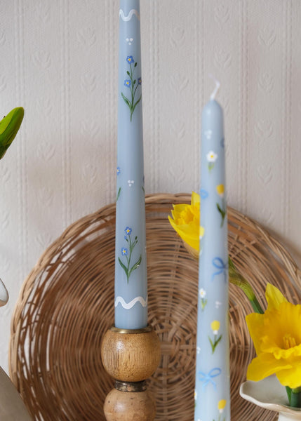 Ric-rac Forget Me Not Blue Candle