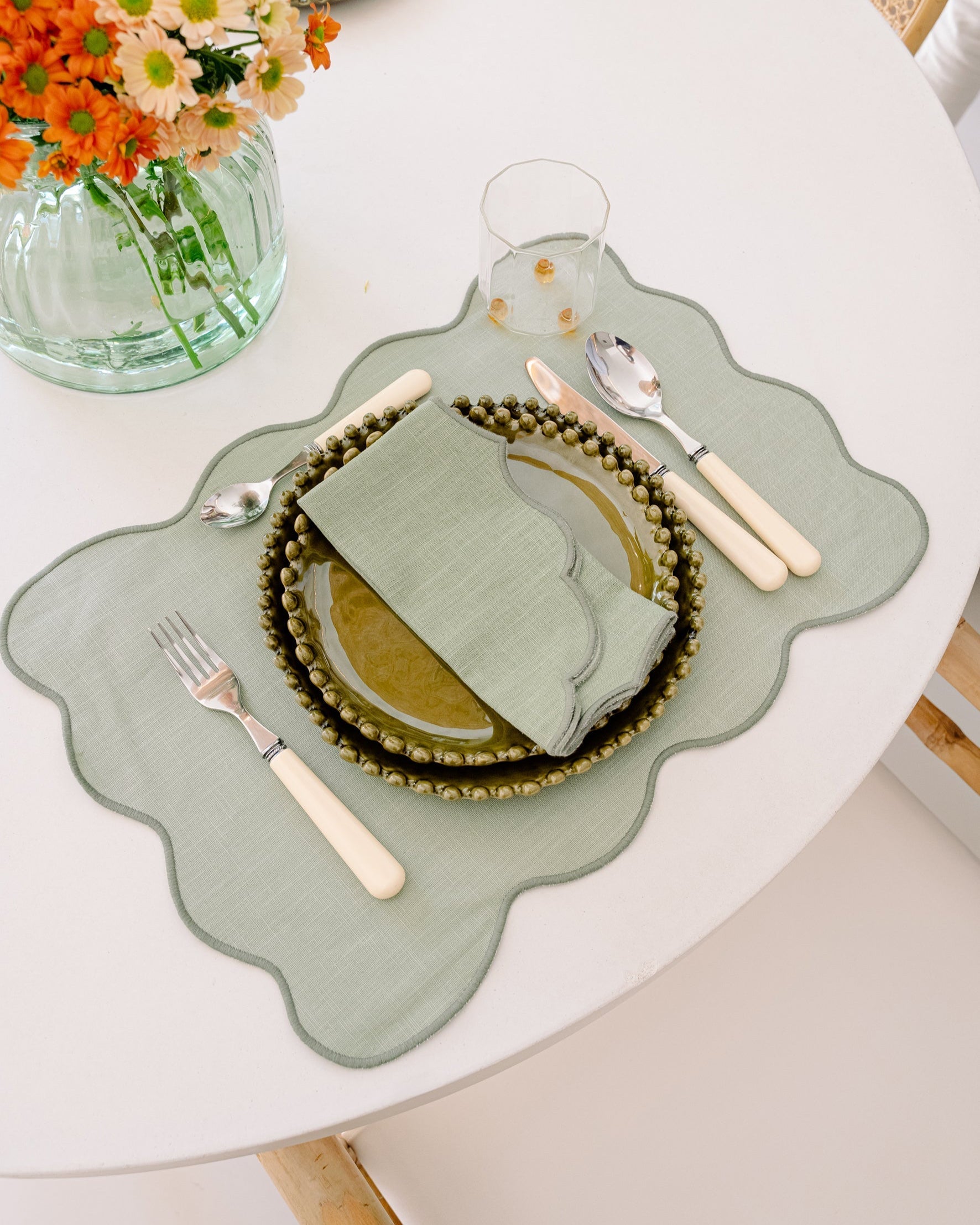 Palma Stain-Resistant Placemat, Green on Green