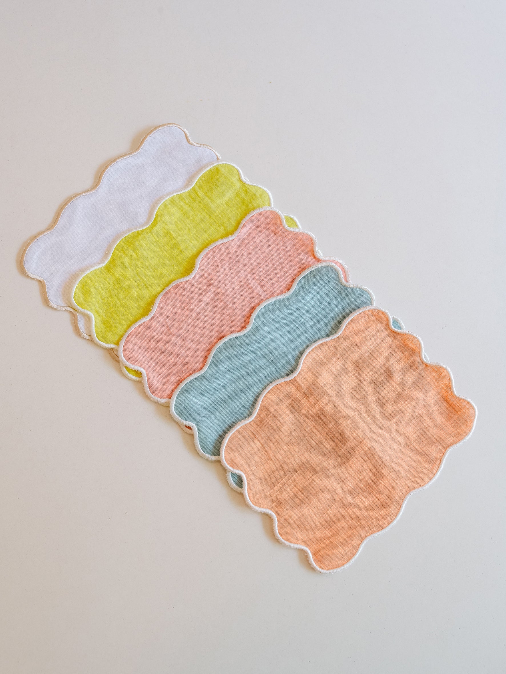 Palma Cocktail Napkin, Orange and Natural