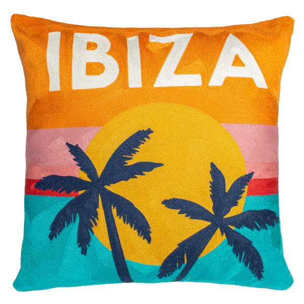 Ibiza | Needlepoint Travel Inspired Pillow