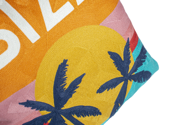 Ibiza Colourful Needlepoint Pillow
