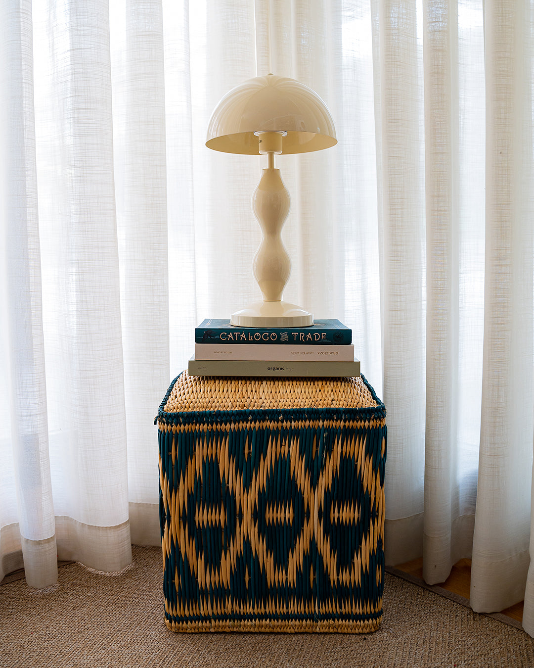 Noa Beige Table Lamp with Metal Shade