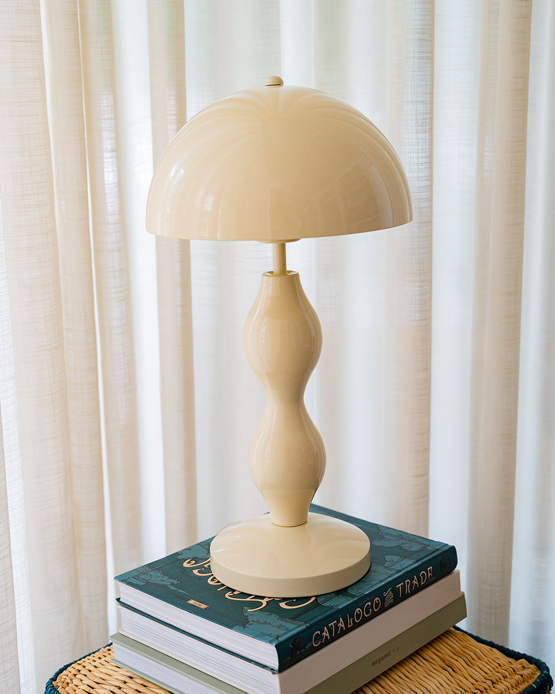 Noa Beige Table Lamp with Metal Shade