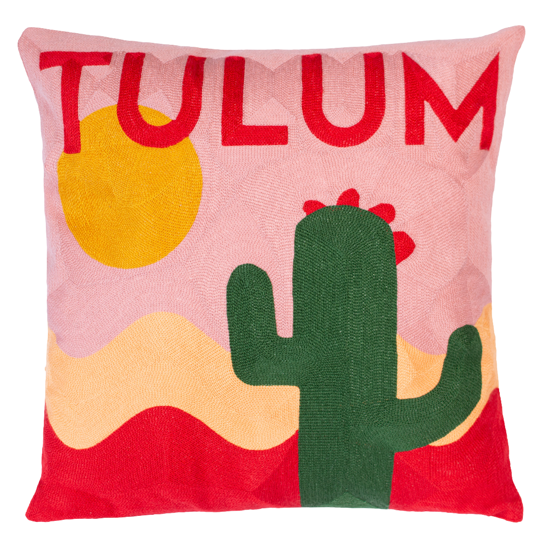 Tulum | Needlepoint Travel Inspired Pillow