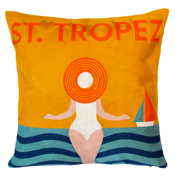 St. Tropez Needlepoint Pillow