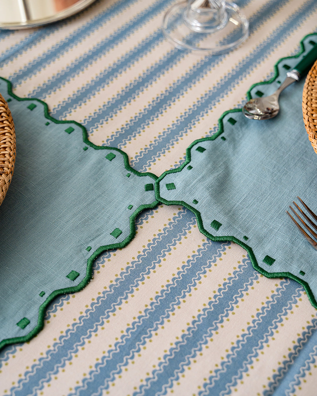 Porto Placemat, Blue and Green